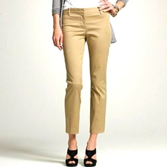 🔥🔥FIRE SALE🔥🔥 J. CREW Cafe Capri Mid-Rise Brushed Chino Ankle Pants - Picture 1 of 16